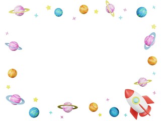 惑星　フレーム　3D