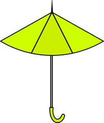 colorful Illustrations of Umbrella. Flat design of umbrella. Illustration set of different coloured umbrellas.