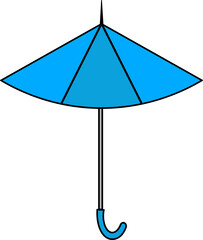 colorful Illustrations of Umbrella. Flat design of umbrella. Illustration set of different coloured umbrellas.