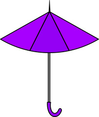 colorful Illustrations of Umbrella. Flat design of umbrella. Illustration set of different coloured umbrellas.