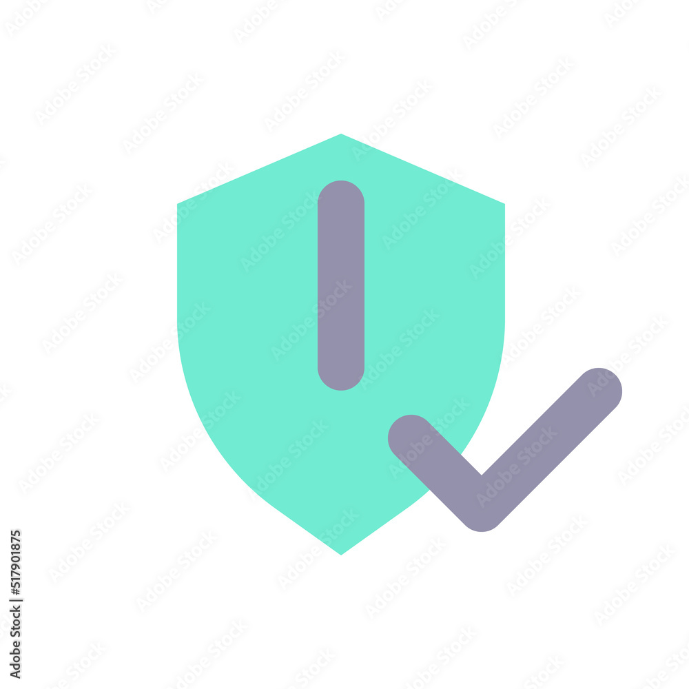Poster everything is secured flat color ui icon. digital privacy. protect personal data from viruses, threa