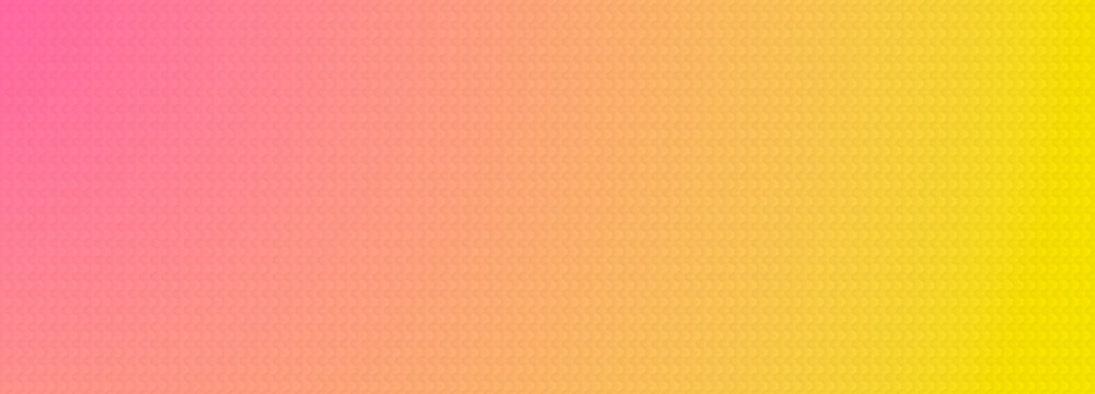 Orange yellow pink gradient background blank. Horizontal banner or wallpaper tamplate. Copy space, place for text, text area. Bright illustration. Space metaverse web 3 technology texture	