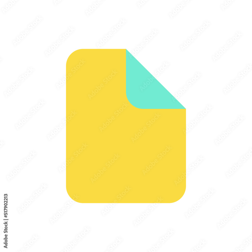 Poster file flat color ui icon. desktop shortcut. note taking application. document format. start menu. sim