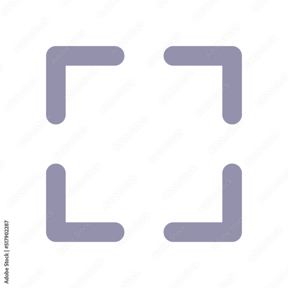 Aufkleber full screen flat color ui icon. video player bar. media control. changing display resolution. enlarg