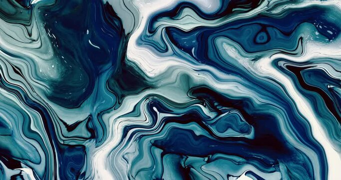 Abstract liquid background motion design, blue accent, fluid moving slowly, natural watercolour marble, mixed colours	
