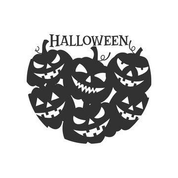 Halloween Farmhouse Door Hanger. Halloween Round Sign Design. Round Design On White Background. 31 October Party Sign.