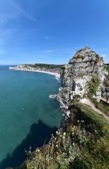 Frankreich - Étretat - Steilküste - Aussichtspunkt am Porte d'Aval