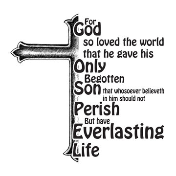 For God so loved the world men Christian t-shirt design