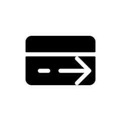 Electronic funds transfer black glyph ui icon. Money transaction and payment. User interface design. Silhouette symbol on white space. Solid pictogram for web, mobile. Isolated vector illustration