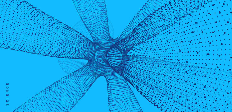 3D molecule. Molecular structure. Abstract 3d connection structure. Technology style. Vector illustration for science.
