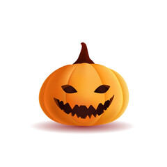 Design of realistic pumpkins with faces for halloween