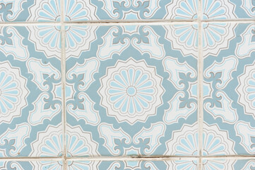 Traditional azulejos in Aveiro Portugal