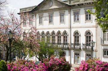 Fototapeta na wymiar Architektura, fasady budynków Braga Portugalia