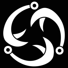 家紋です。三つ割り錨（いかり）といいます。