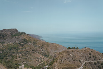 Beautiful view over land and sea.