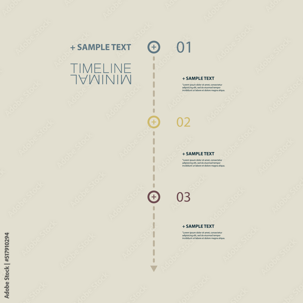 Poster minimalist info timeline design - infographic elements, linear style - creative design template in e