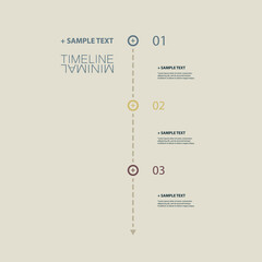 Minimalist Info Timeline Design - Infographic Elements,  Linear Style - Creative Design Template in Editable Vector Format