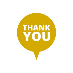 Bubble chat thank you icon