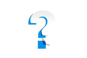 Question mark design on white background