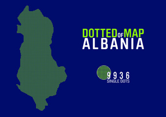 Obraz premium dotted map of albania