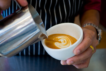 making coffee in the morning
