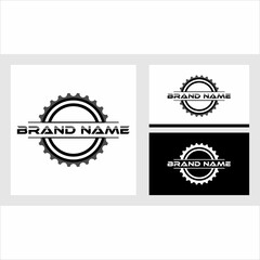 Gear automotive mechanic logo with business card