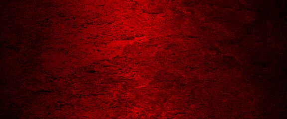 Dark Red horror scary background. Dark grunge red texture concrete, halloween theme. red background. wall with blood splatter and grunge. - obrazy, fototapety, plakaty