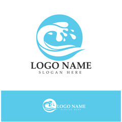 water wave,wave beach vector illustration design logo template