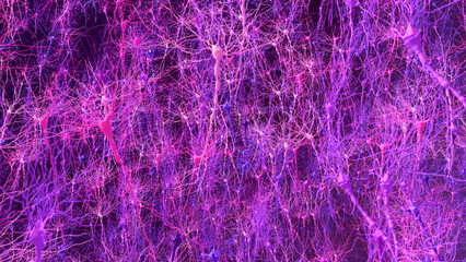 Neurons brain addiction, Synapse and neuron. Transmission of the nerve signal between two neurons...