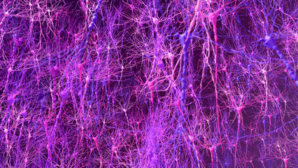 Neurons brain addiction, Synapse and neuron. Transmission of the nerve signal between two neurons with axon and synapse. 
Neural communication. 
