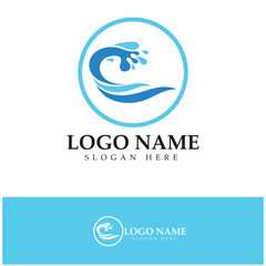 water wave,wave beach vector illustration design logo template