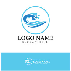 water wave,wave beach vector illustration design logo template