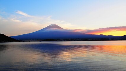 Mountain Fuji and sunset
