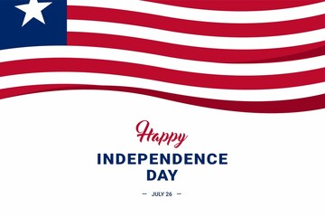 Liberia Independence Day. Vector Illustration. The illustration is suitable for banners, flyers, stickers, cards, etc.