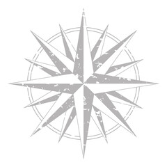 vector icon of compass rose isolated on white background	
