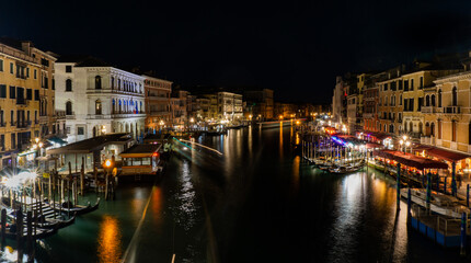 Grand canal in Venice at night