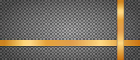 gold colored banners with gold frame on transparent background - vector design element	
