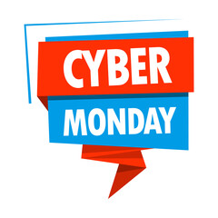 Label Cyber Monday, vector illustration