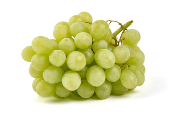 Fresh green grape, isolated on white background. High resolution image.