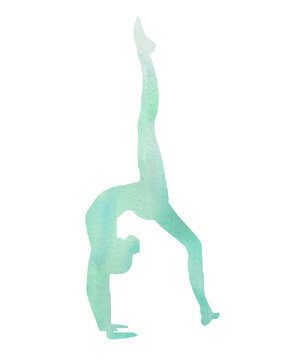 recommend clip art: Silhouette  Gymnast Gymnastics Watercolor