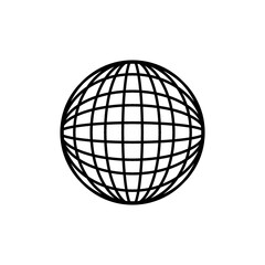 Globe icon. Go to web icon isolated on white background