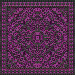 Tile glaze mosaic seamless- 3d illustration decor wall. Ceramic
