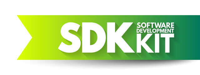Naklejka premium SDK - Software Development Kit is a collection of software development tools in one installable package, acronym text concept background