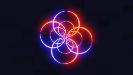 neon abstract shining 3D Render dark , 3D Rendering image