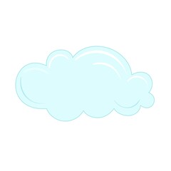 Obraz premium Vector illustration soft blue cute cloud.