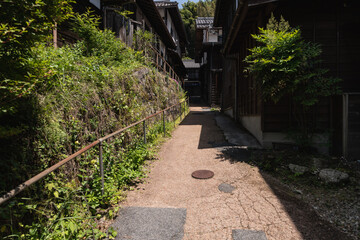 木曽路　妻籠宿の風景