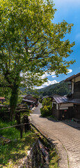 木曽路　妻籠宿の風景