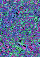 Abstract painting shapes and colors