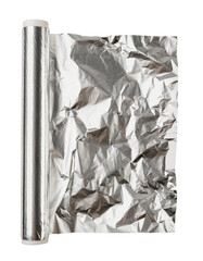 Foil for baking cut out on a white background. Top view