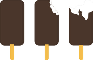 Ice cream vector illustration. Ice cream lolly. White. 